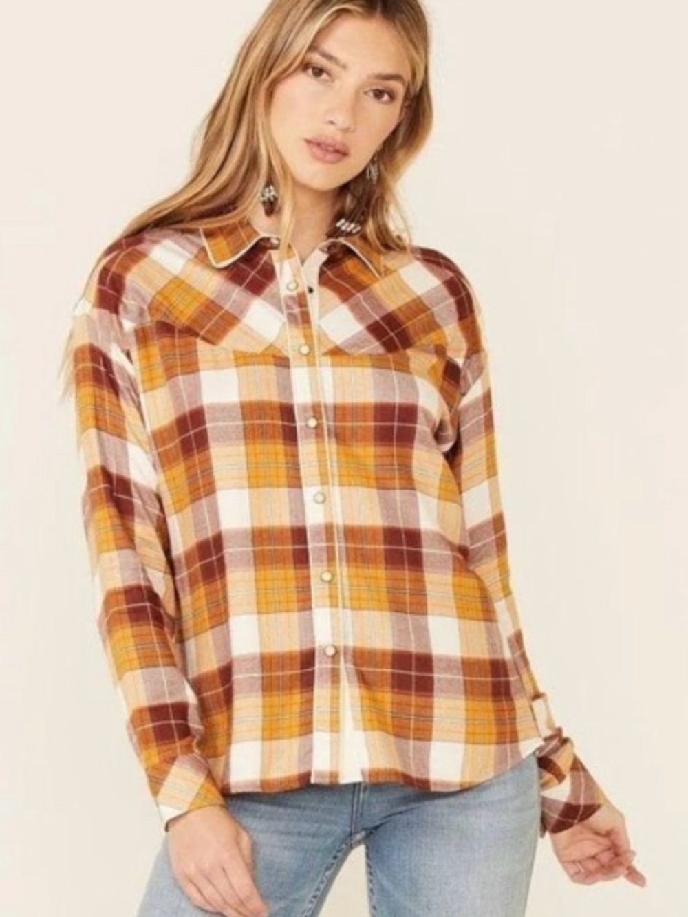 Idyllwind Plaid Flannel Shirt Medium